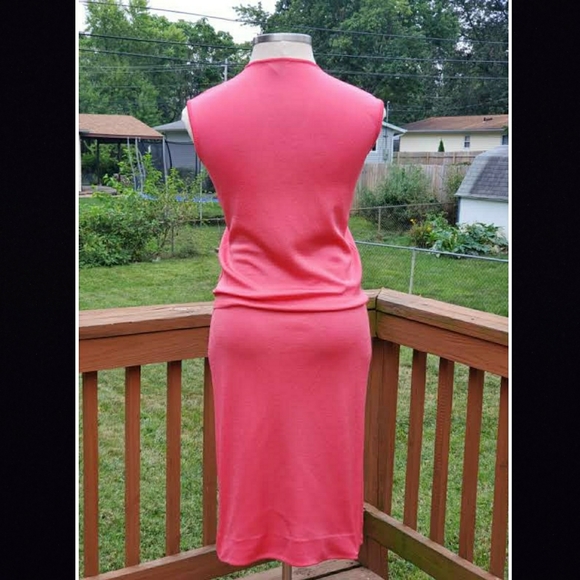 Small / Medium 70s/80s Pink Sears Knit Top & Skirt Set - Picture 2 of 5